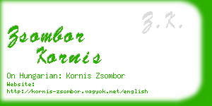 zsombor kornis business card